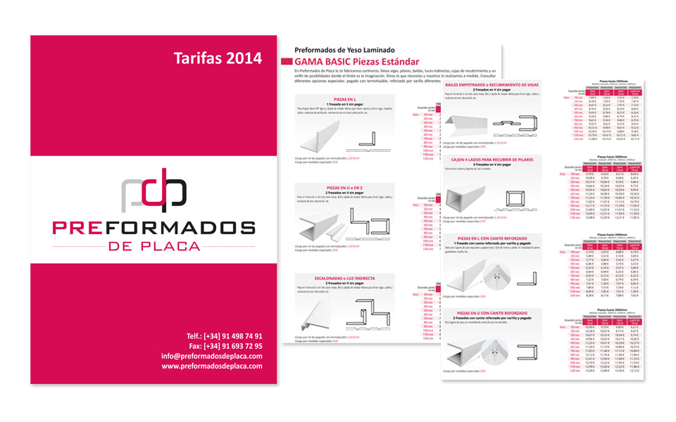 Diseño y Maquetación Catálogo con Tarifas